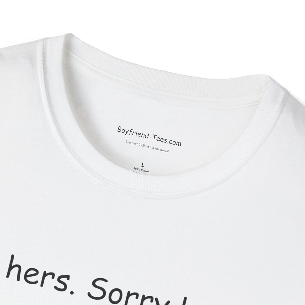 I'm Hers Unisex Softstyle T-Shirt, Cute Couple Shirt, Funny Relationship Tee, Gift for Him, Valentine's Day Outfit, Casual Everyday Wear