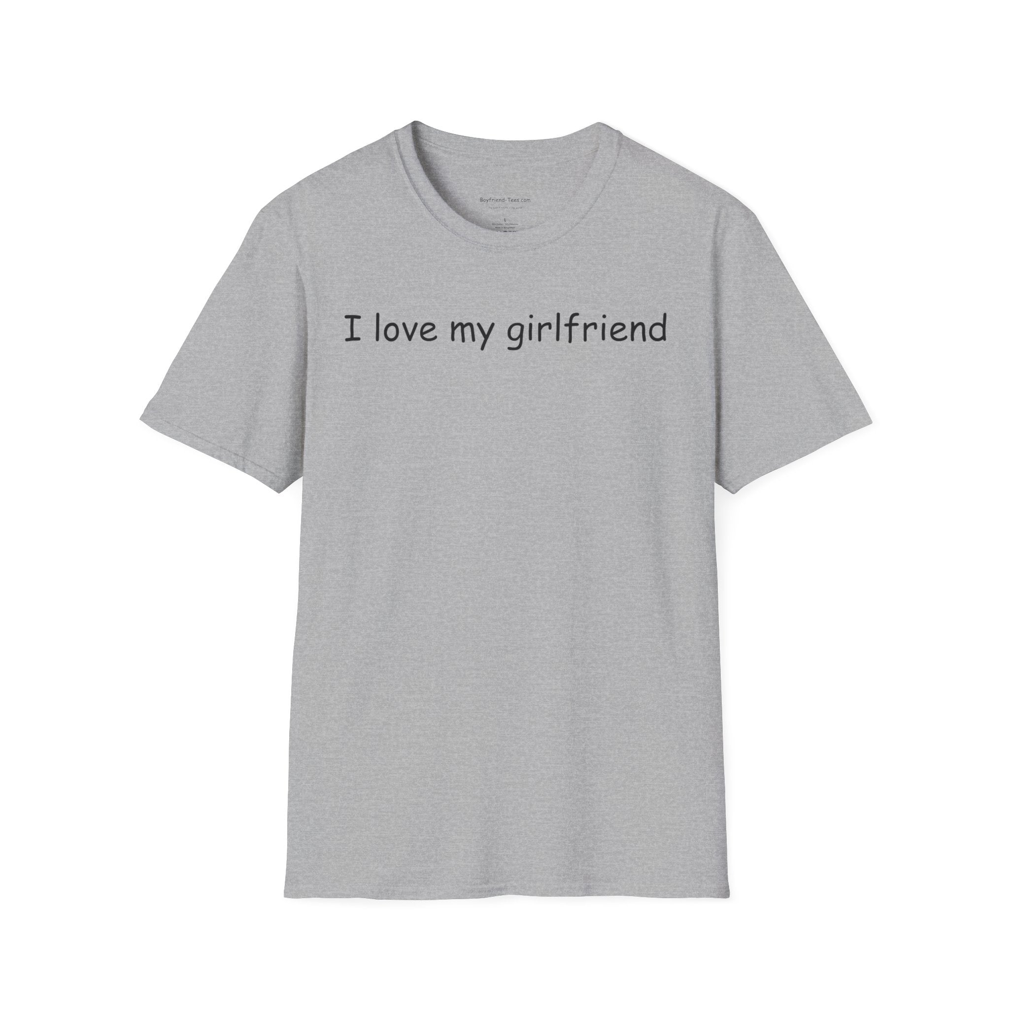 Simple Love T-Shirt | I Love My Girlfriend Tee, Gift for Girlfriend, Casual Style, Anniversary, Valentine's Day, Everyday Wear