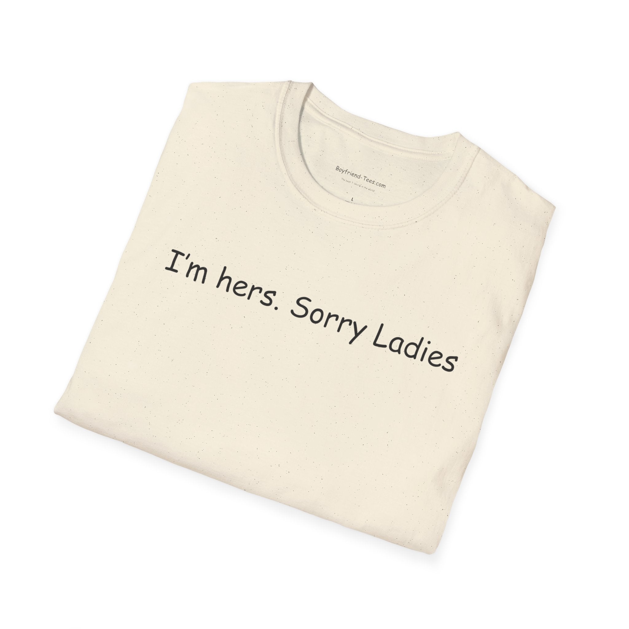 I'm Hers Unisex Softstyle T-Shirt, Cute Couple Shirt, Funny Relationship Tee, Gift for Him, Valentine's Day Outfit, Casual Everyday Wear