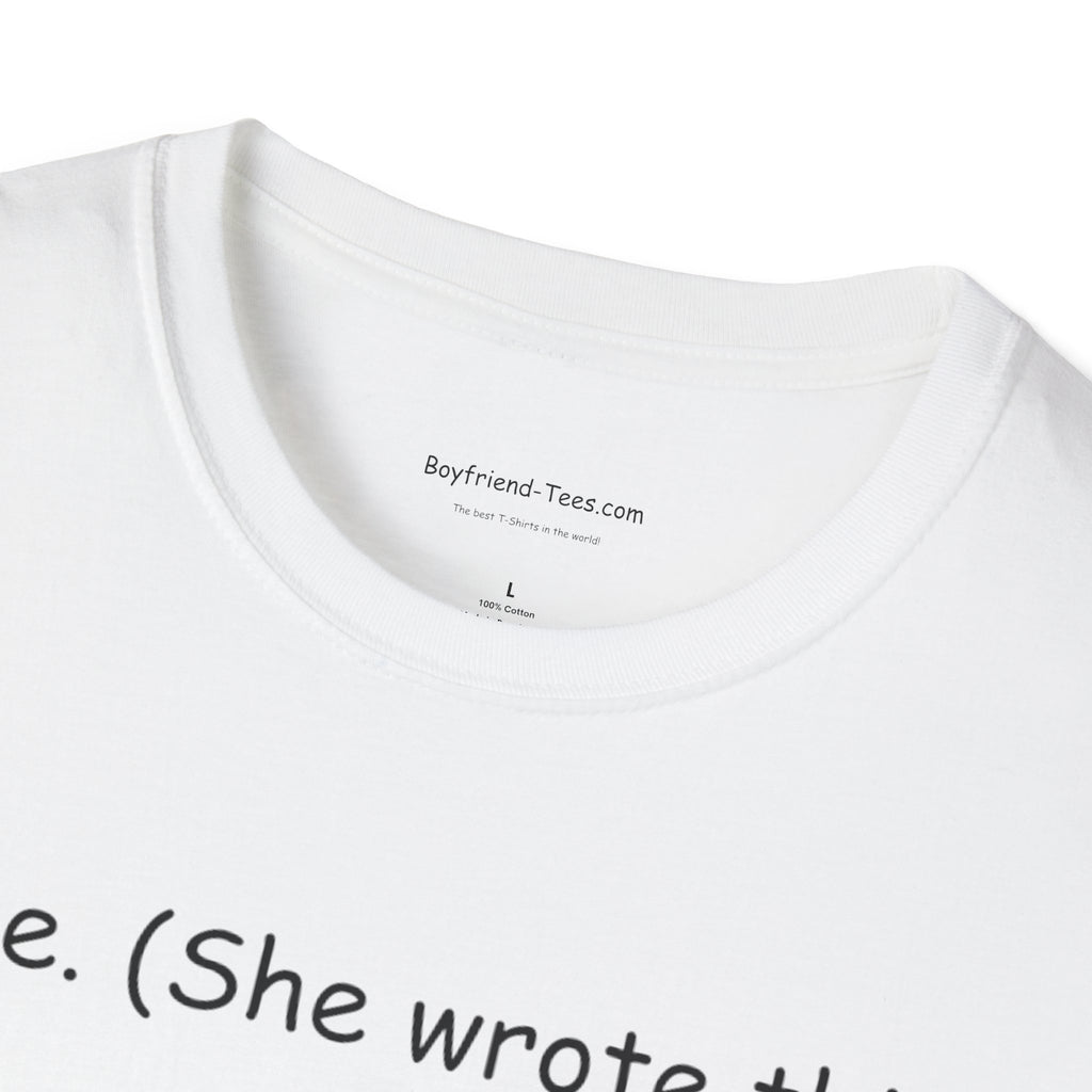 Personalized Unisex Softstyle T-Shirt - "Mine. (She wrote this)" - Cute Gift, Casual Wear, Feminine Charm, Everyday Outfit, Unique [...]